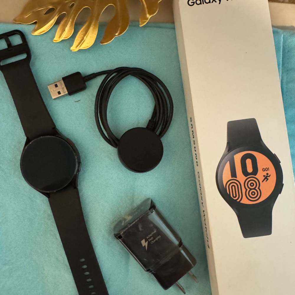 Samsung Black Galaxy Smartwatch with Silicone Band